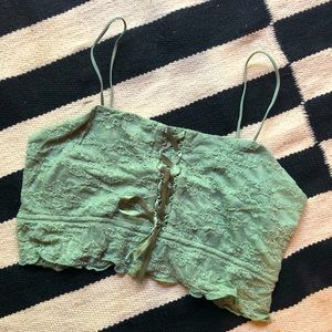Boho Lace Up Bra Top